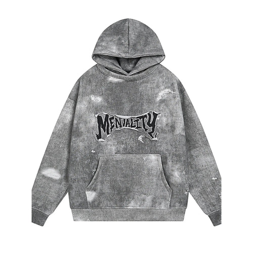 Distressed Long Sleeve Hoodie – Oversized Streetwear Pullover - DYNIM