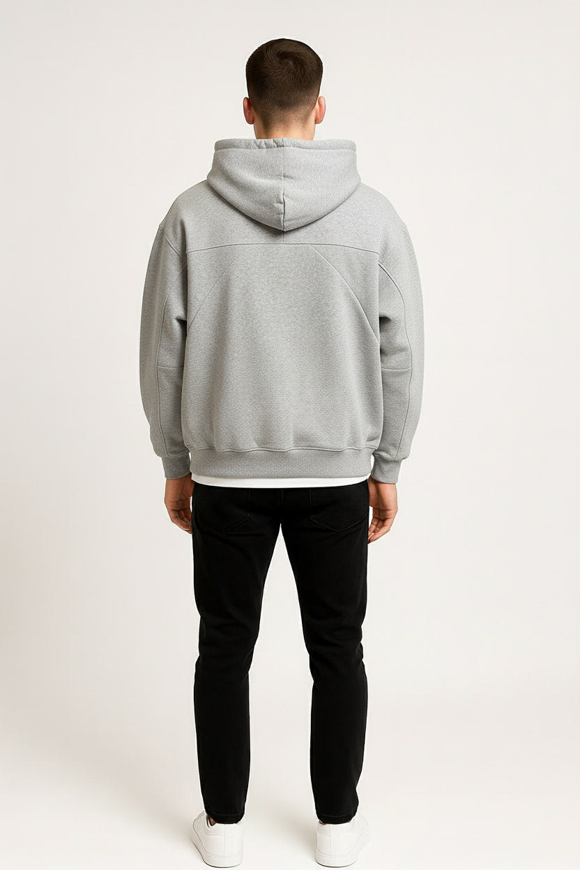 Classic Zip-Up Hoodie – Oversized Long Sleeve Streetwear