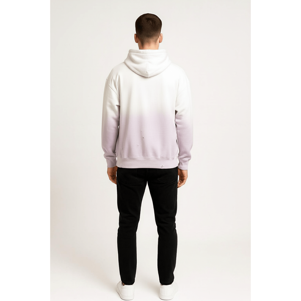 Gradient Long Sleeve Hoodie – Oversized Streetwear Pullover - DYNIM