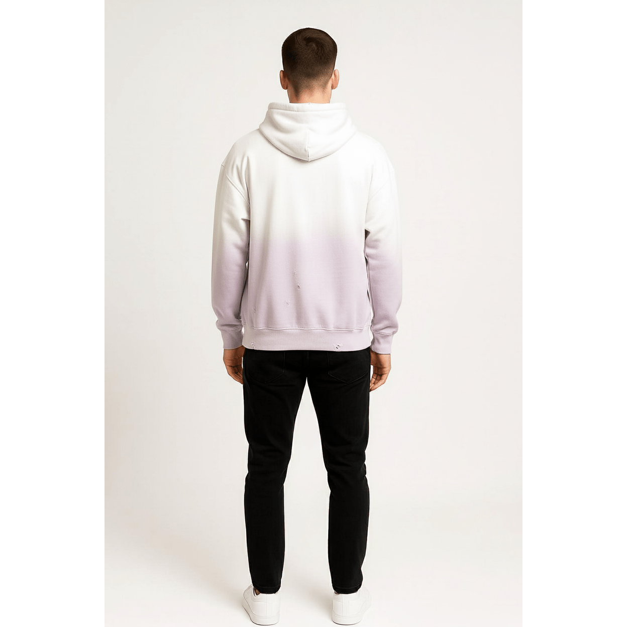 Gradient Long Sleeve Hoodie – Oversized Streetwear Pullover - DYNIM