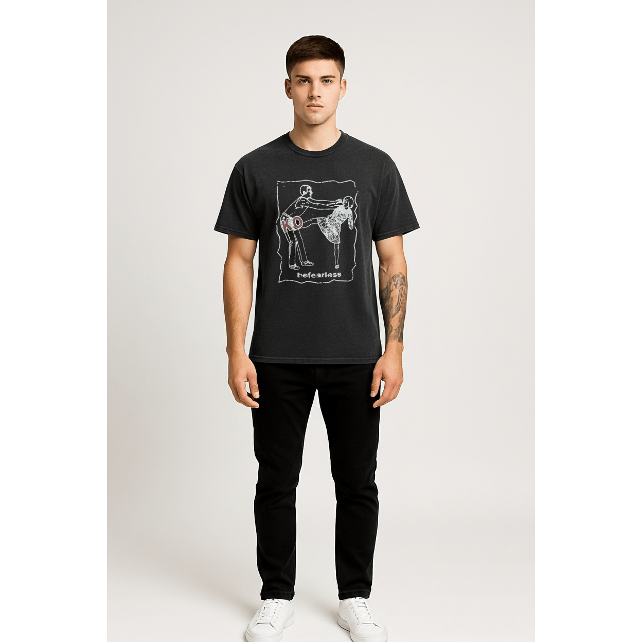 Graphic Round Neck Short Sleeve T-Shirt – Oversized Casual Streetwear Tee - DYNIM