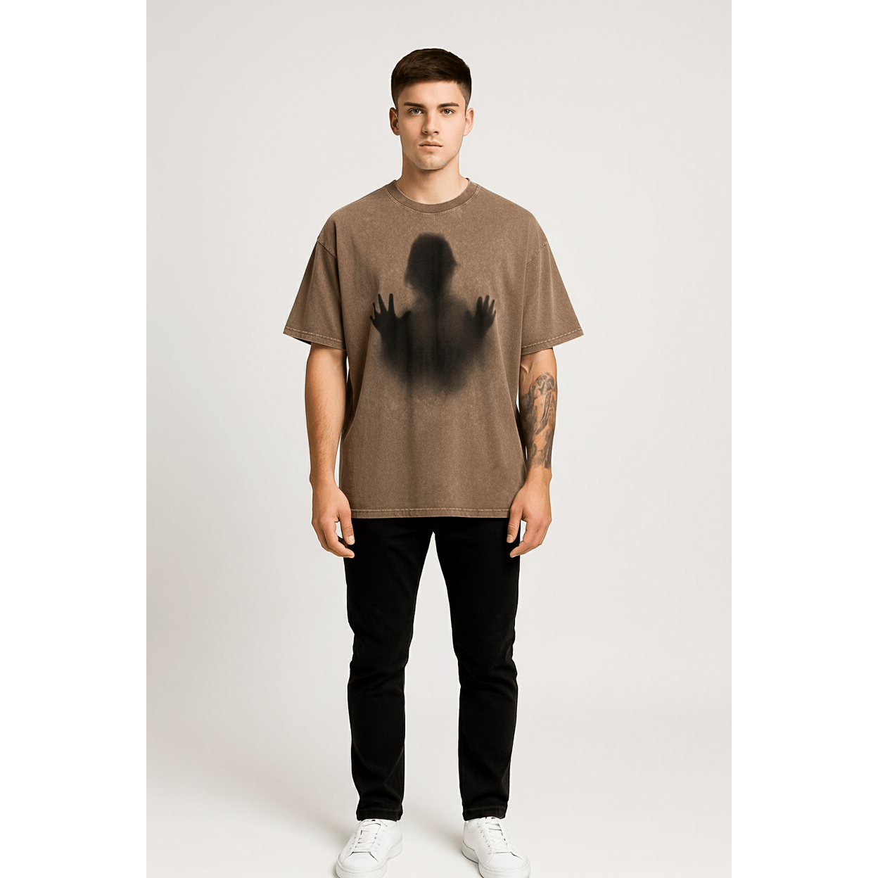Graphic Round Neck Short Sleeve T-Shirt – Oversized Streetwear Tee - DYNIM