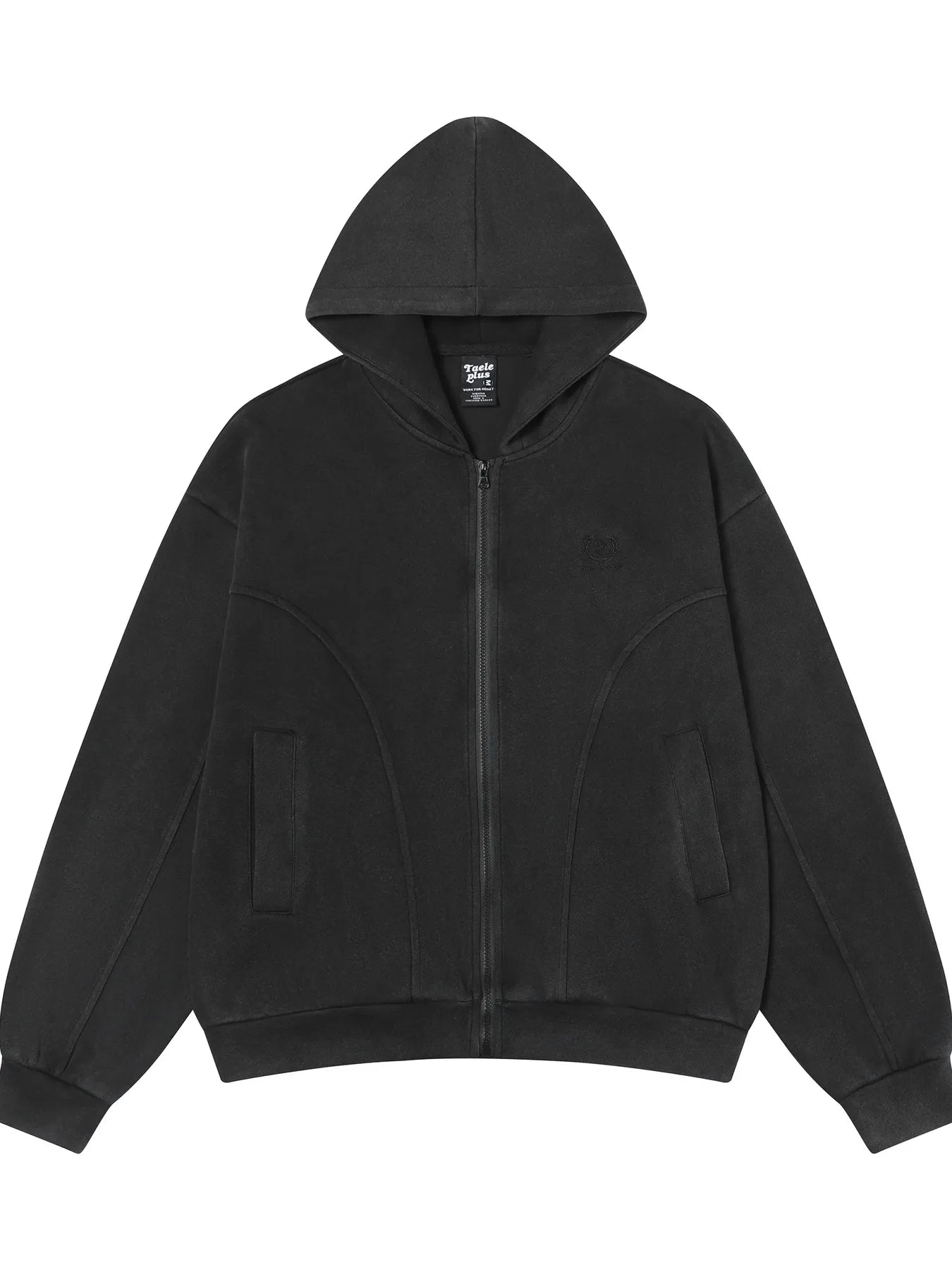 Men's Solid Color Zip Up Hoodie - DYNIM