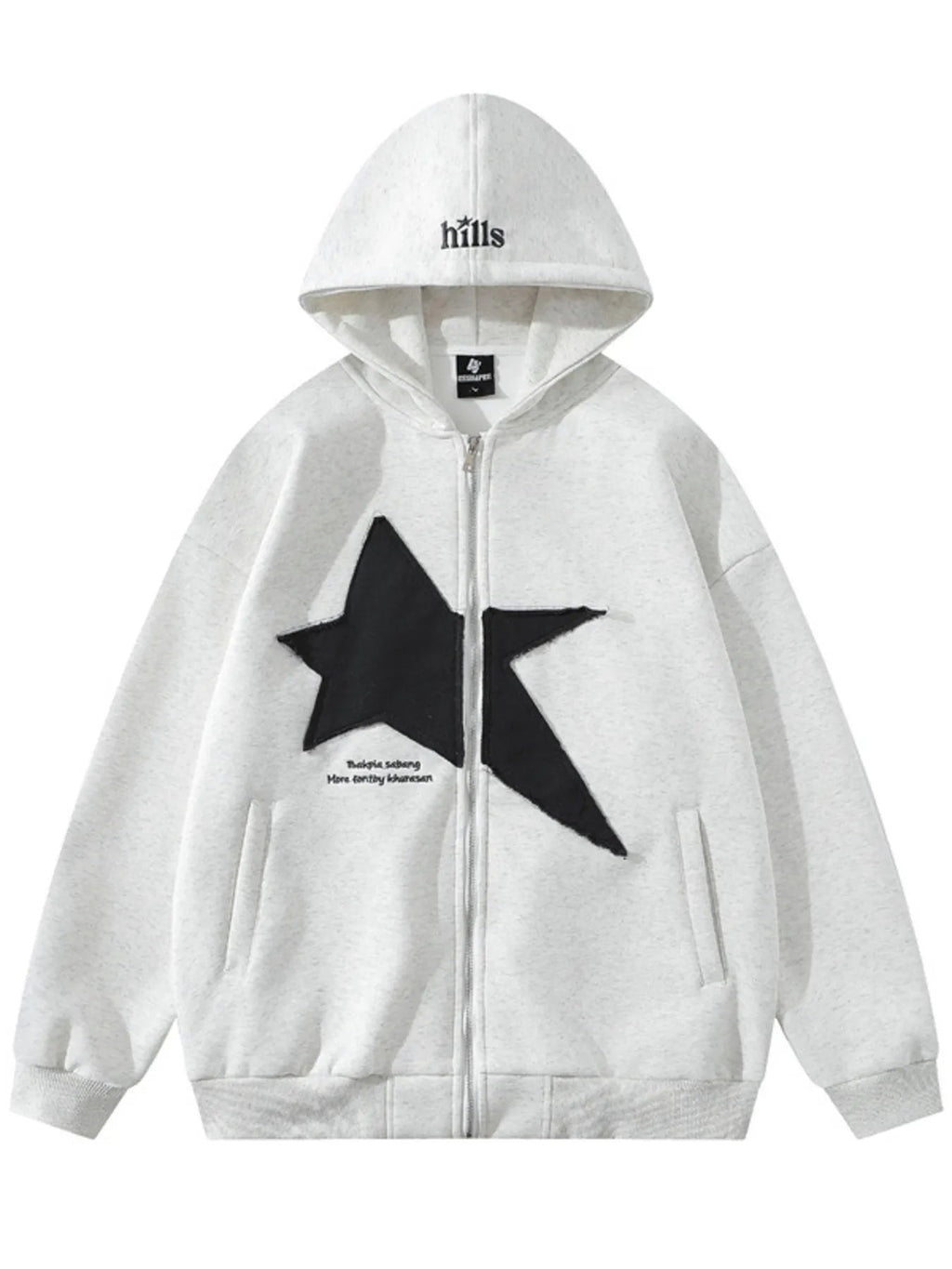 Men's Star Zip - Up Long Sleeve Hoodie - DYNIM