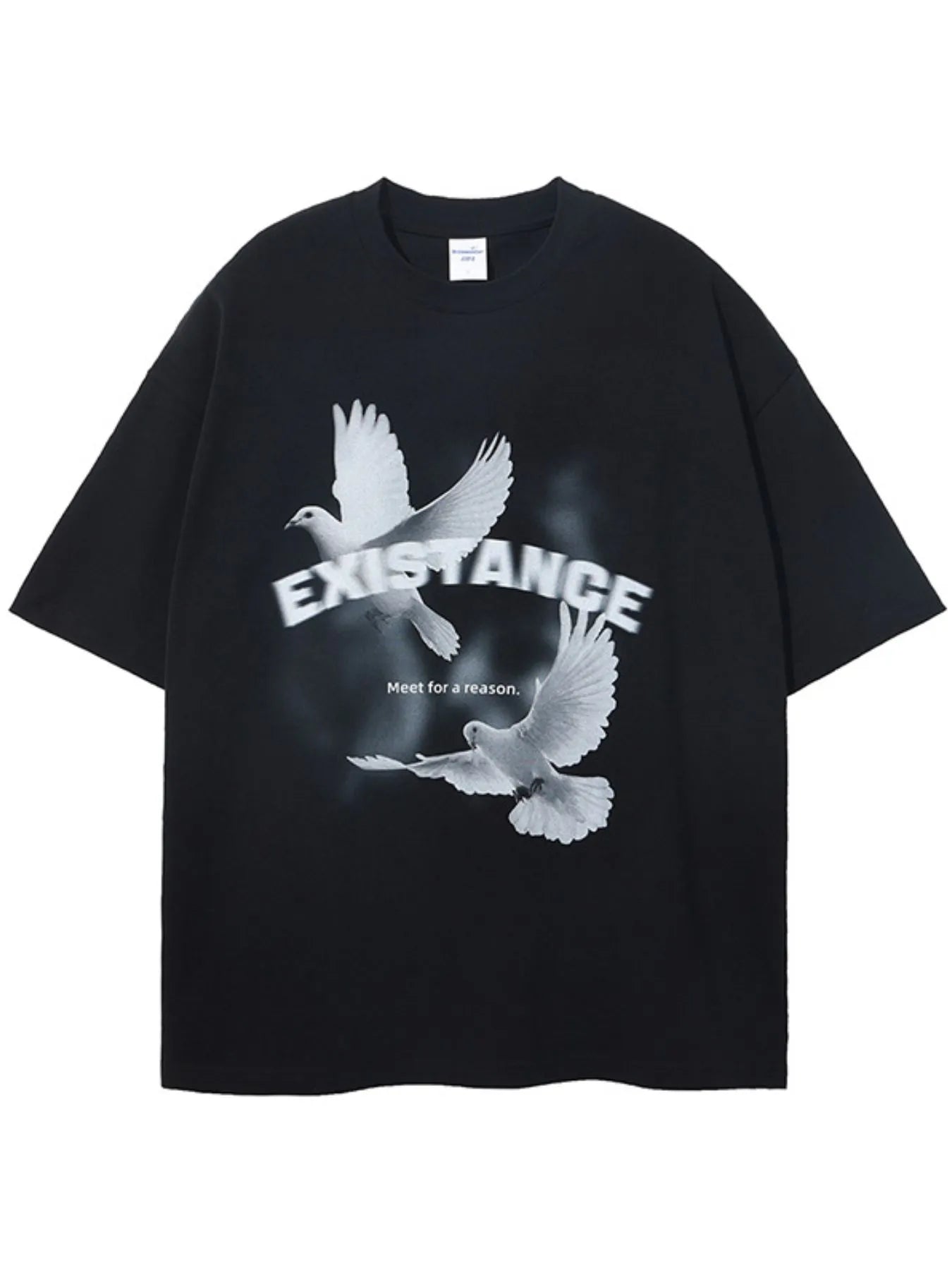 Oversized Graphic Round Neck T-Shirt – Short Sleeve Streetwear Tee - DYNIM