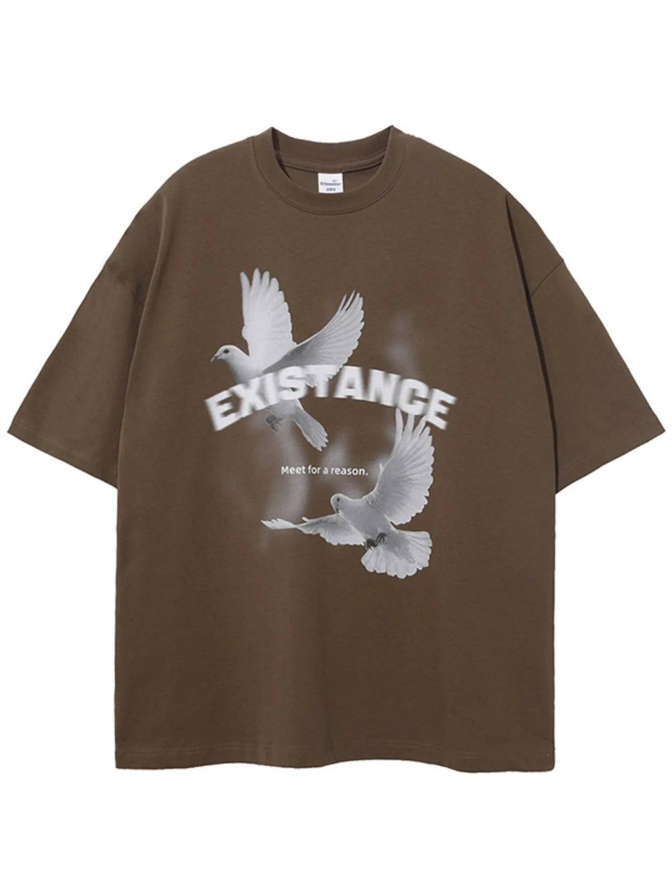 Oversized Graphic Round Neck T-Shirt – Short Sleeve Streetwear Tee - DYNIM