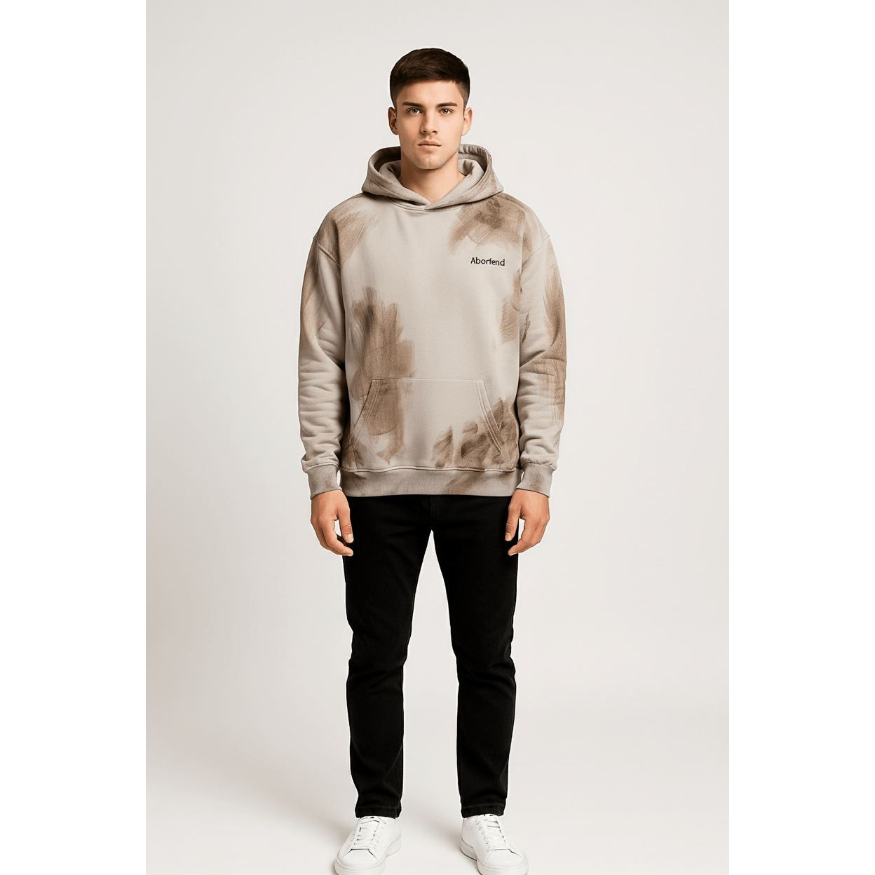 Oversized Tie - Dye Long Sleeve Hoodie – Vintage Streetwear Pullover - DYNIM