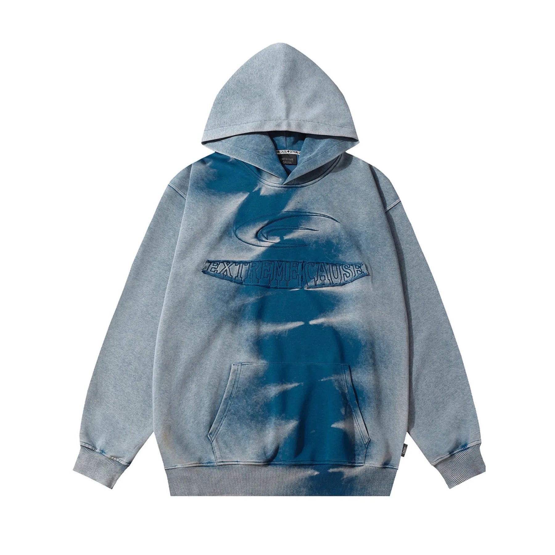 Tie Dye Vintage Washed Hoodie – Oversized Streetwear Pullover - DYNIM