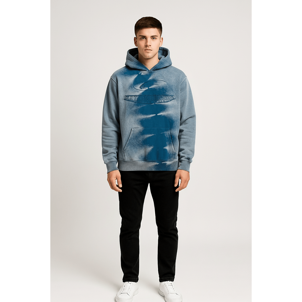 Tie Dye Vintage Washed Hoodie – Oversized Streetwear Pullover - DYNIM