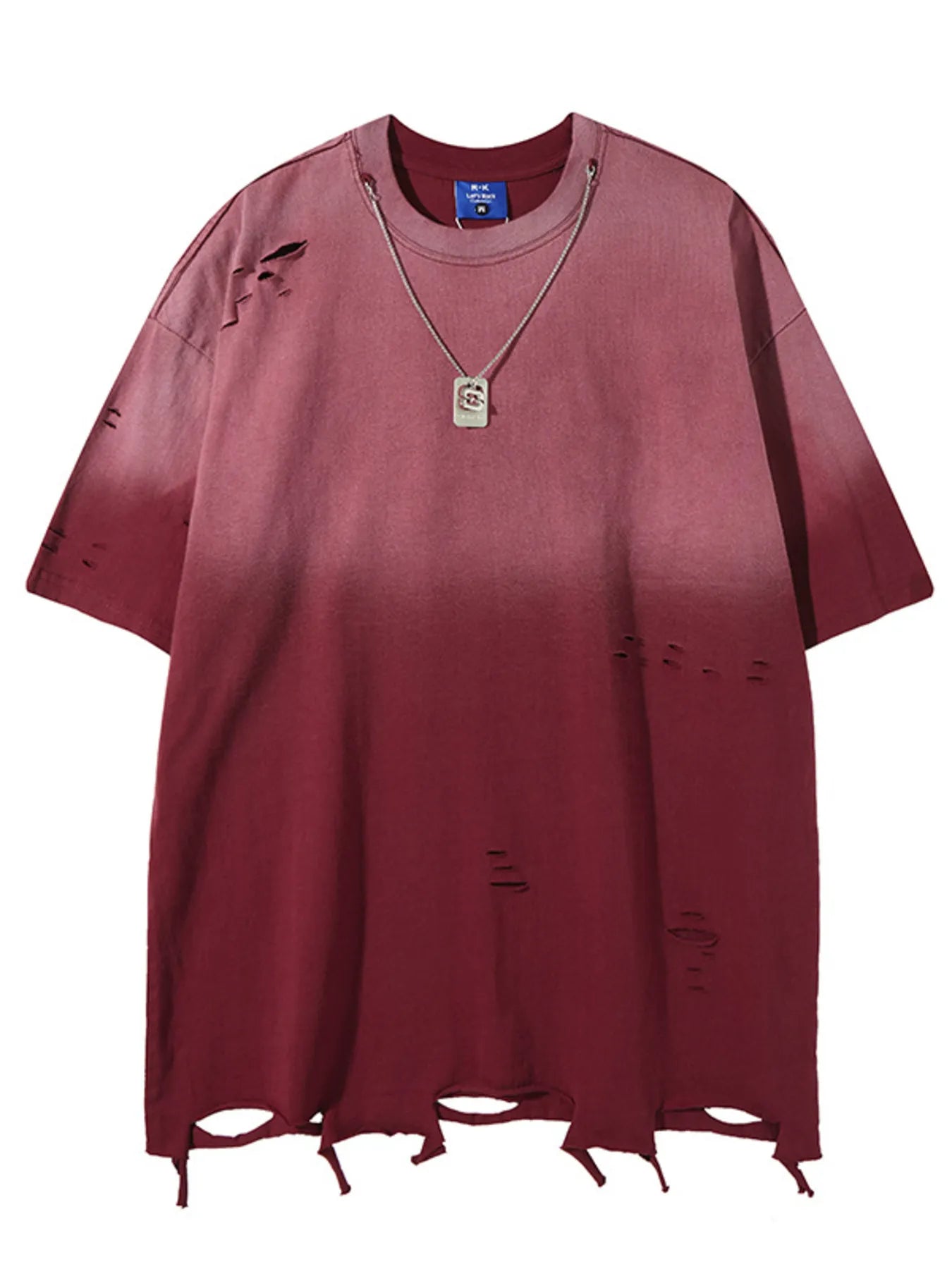 Vintage Distressed Oversized T-Shirt – Short Sleeve Streetwear Tee - DYNIM