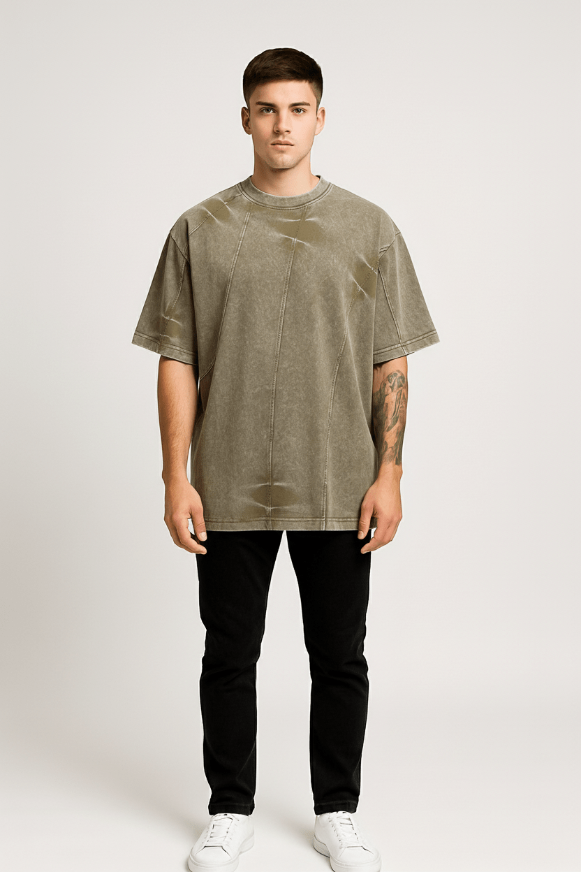 Washed Oversized Short Sleeve T-Shirt – Streetwear Tee - DYNIM