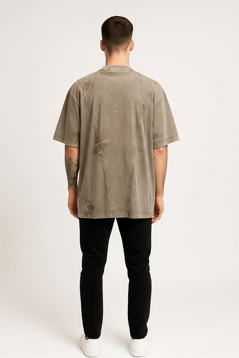 Washed Oversized Short Sleeve T-Shirt – Streetwear Tee - DYNIM